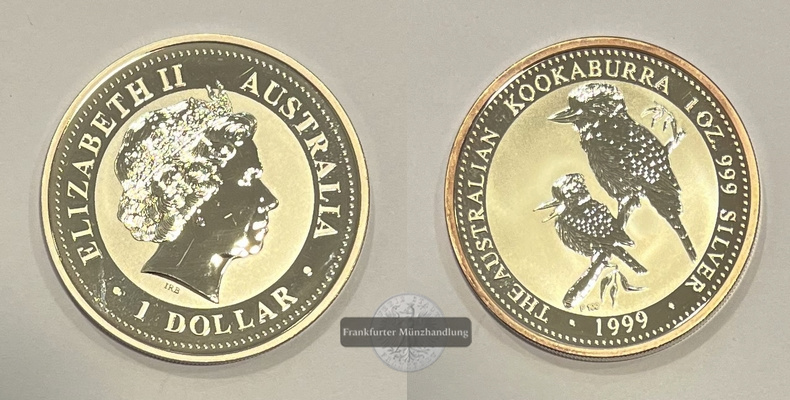  Australien 1 Dollar 1999 Kookaburra KM#289 FM-Frankfurt  Feinsilber: 31,1g   