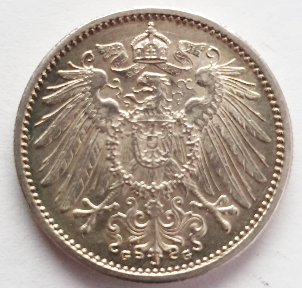  1 Mark 1915 G Kaiserreich vz/Stgl. #1   
