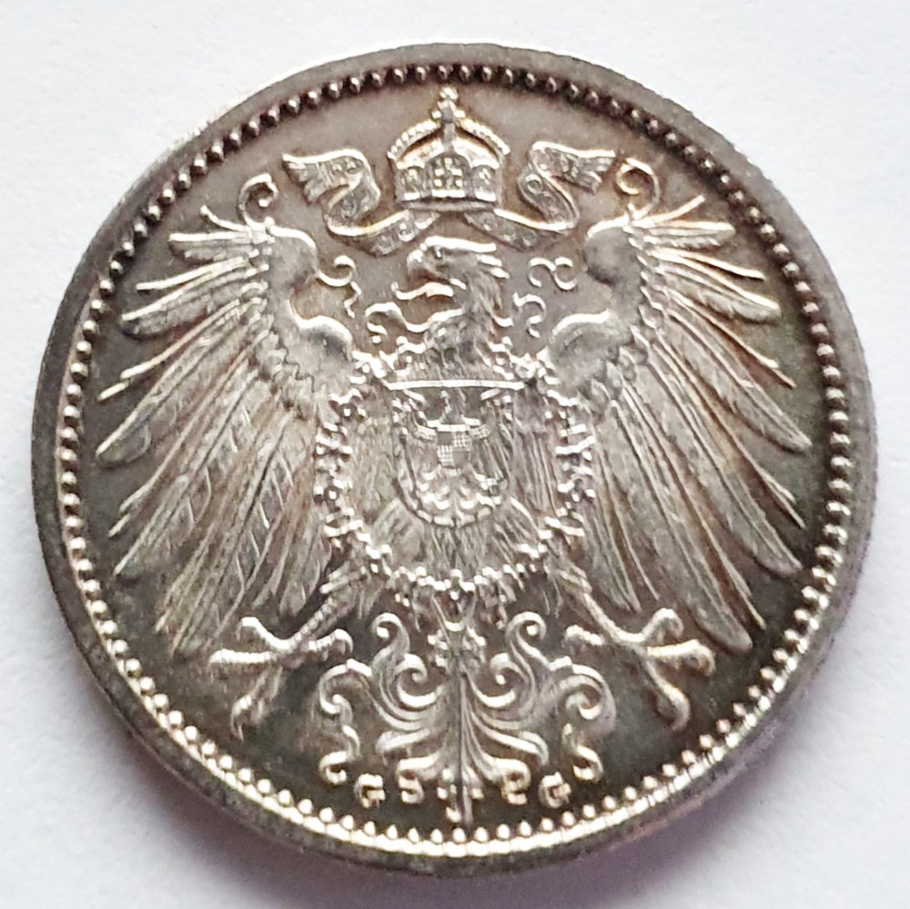  1 Mark 1915 G Kaiserreich Stgl.  s.sch.Patina #4   