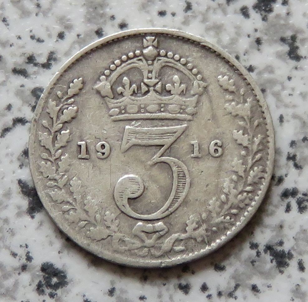  Großbritannien 3 Pence 1916   