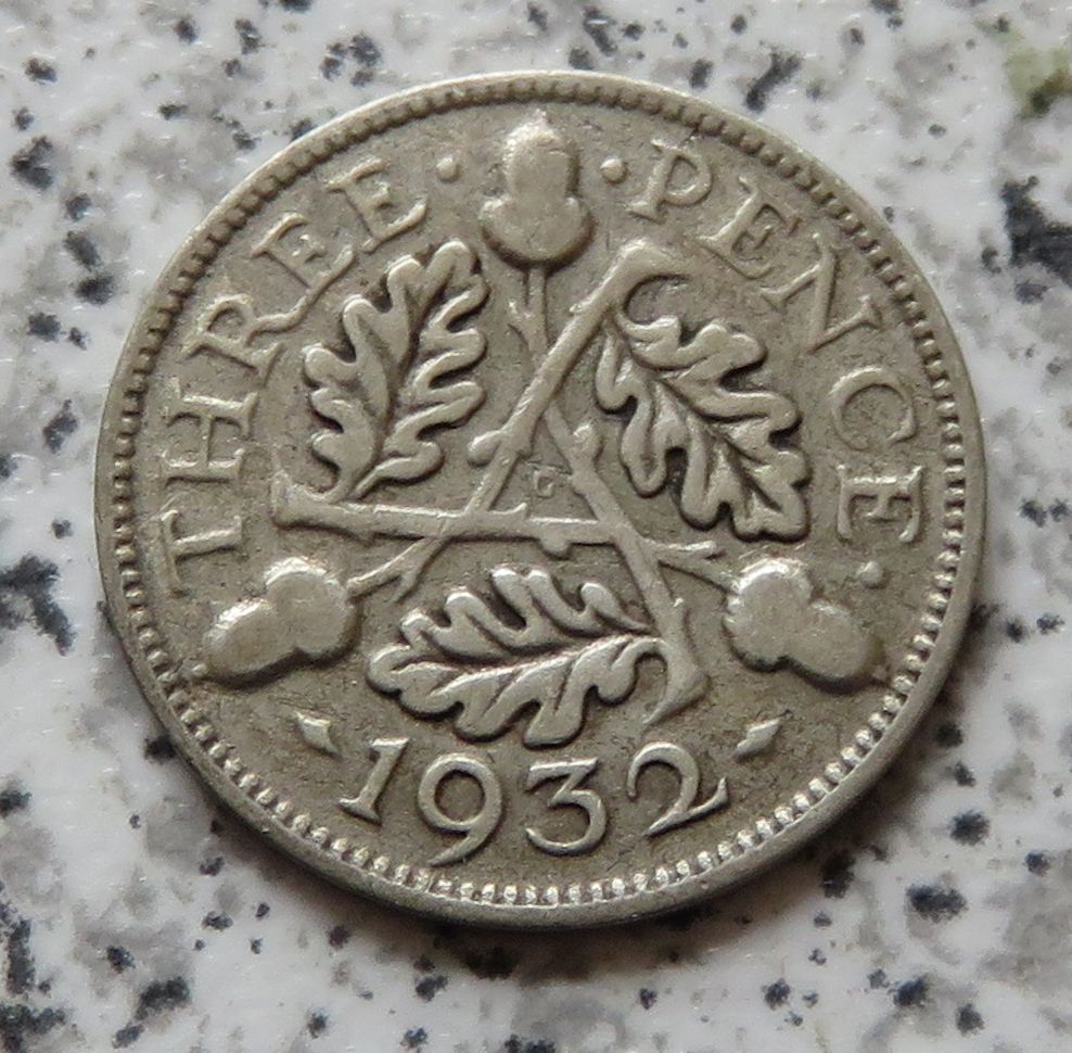  Großbritannien 3 Pence 1932   