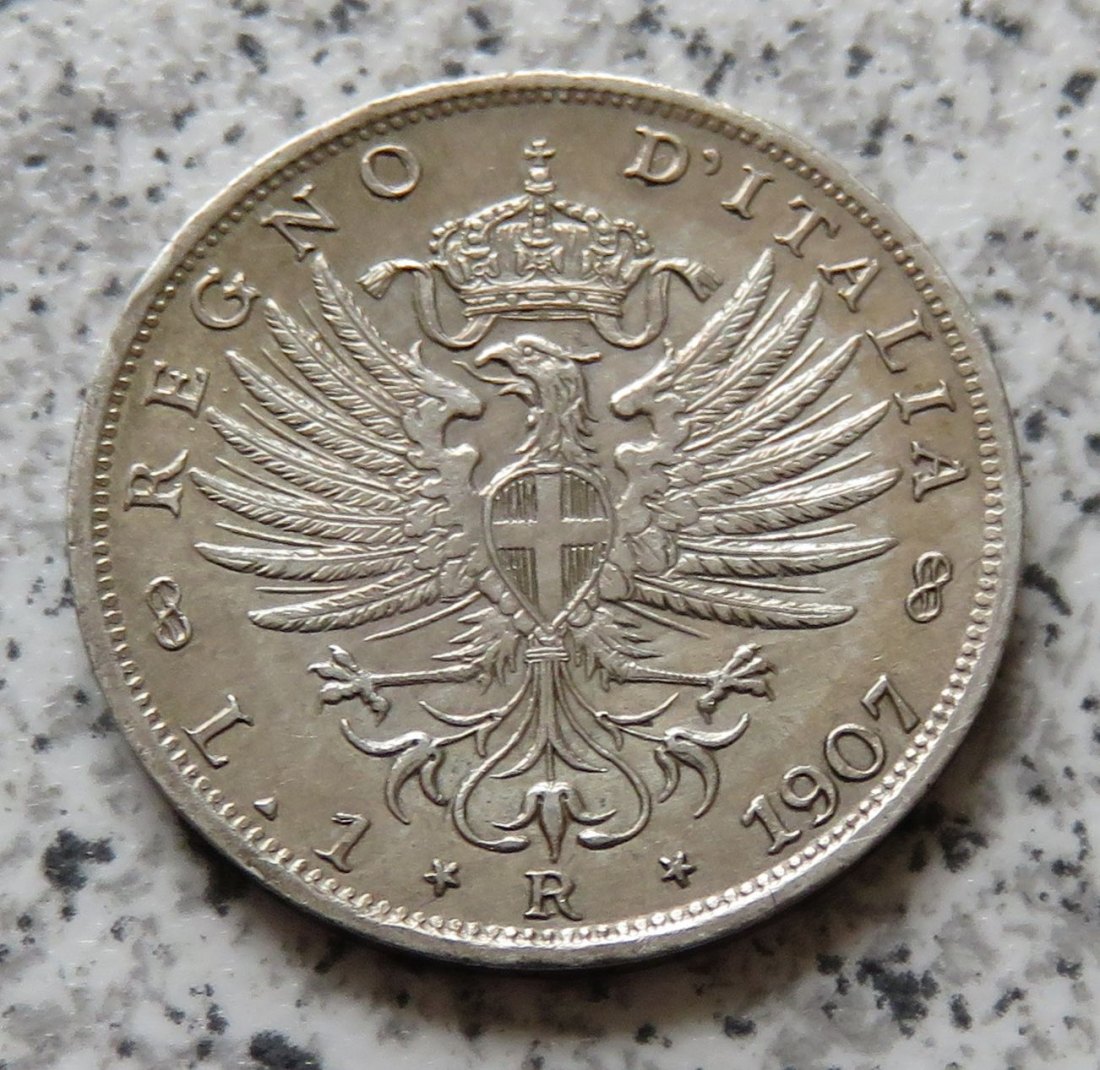  Italien 1 Lira 1907   