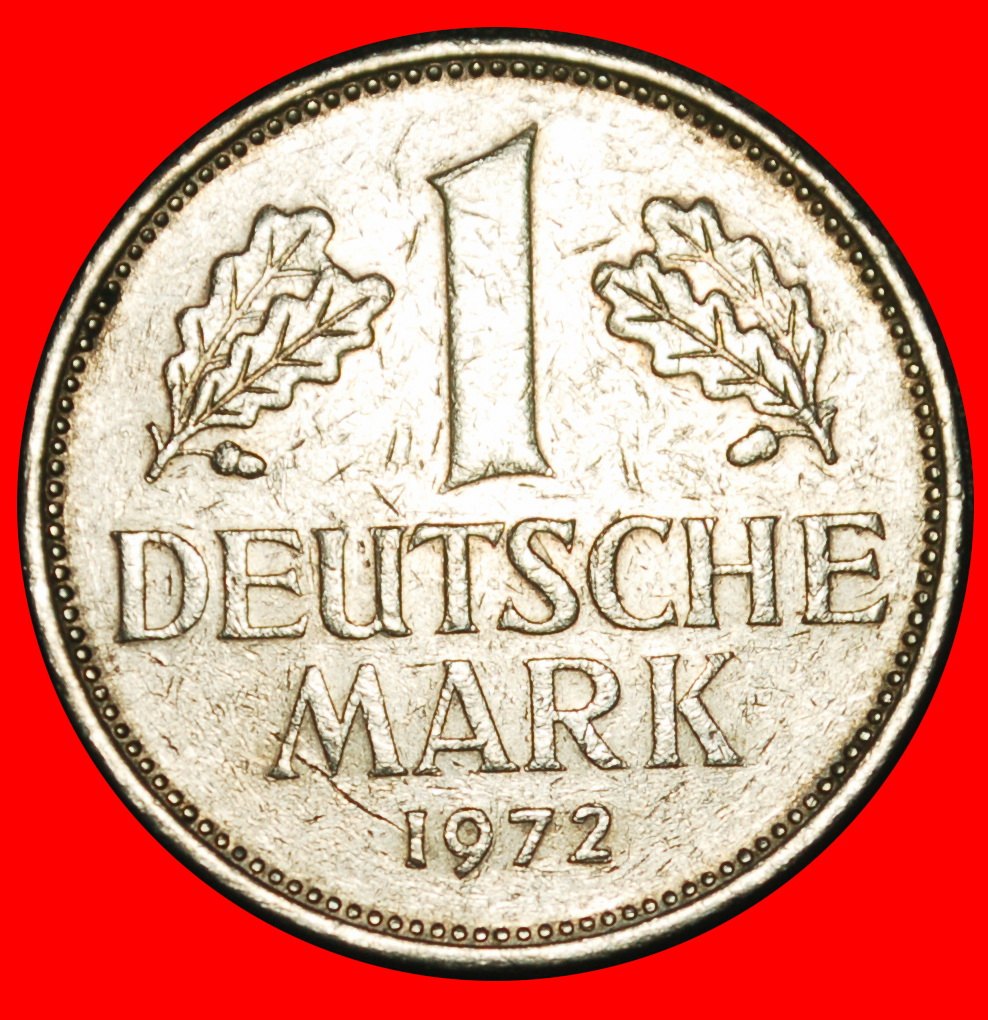  Ⰿ NOT COMMUNIST TYPE (1950-2001): GERMANY ★ 1 MARK 1972D BAVARIA! II1 B r1!★LOW START ★ NO RESERVE!   