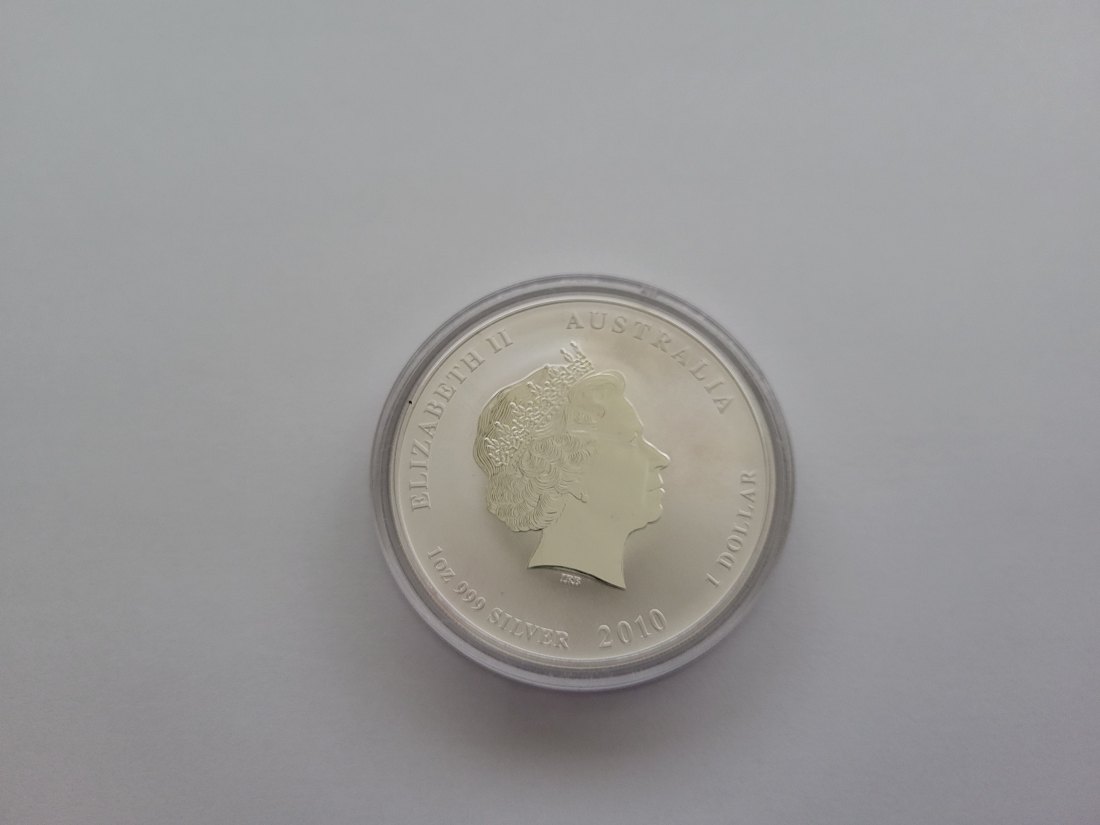  1 Dollar 2010 1 OZ Unze Year of the Tiger silber 999 Australien Spittalgold9800 (5455   