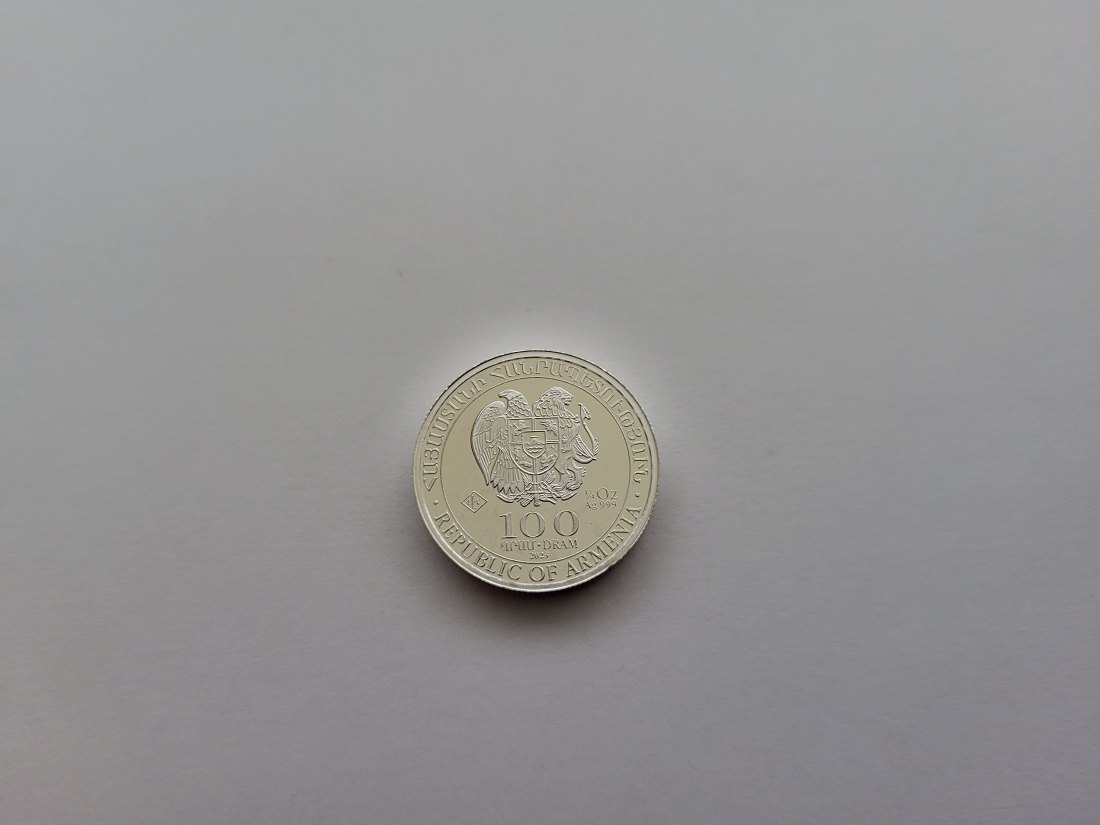  100 Dram 1/4 Oz Unze Arche Noah Noah´s Ark silber 999 Armenien Spittalgold9800 (5400   