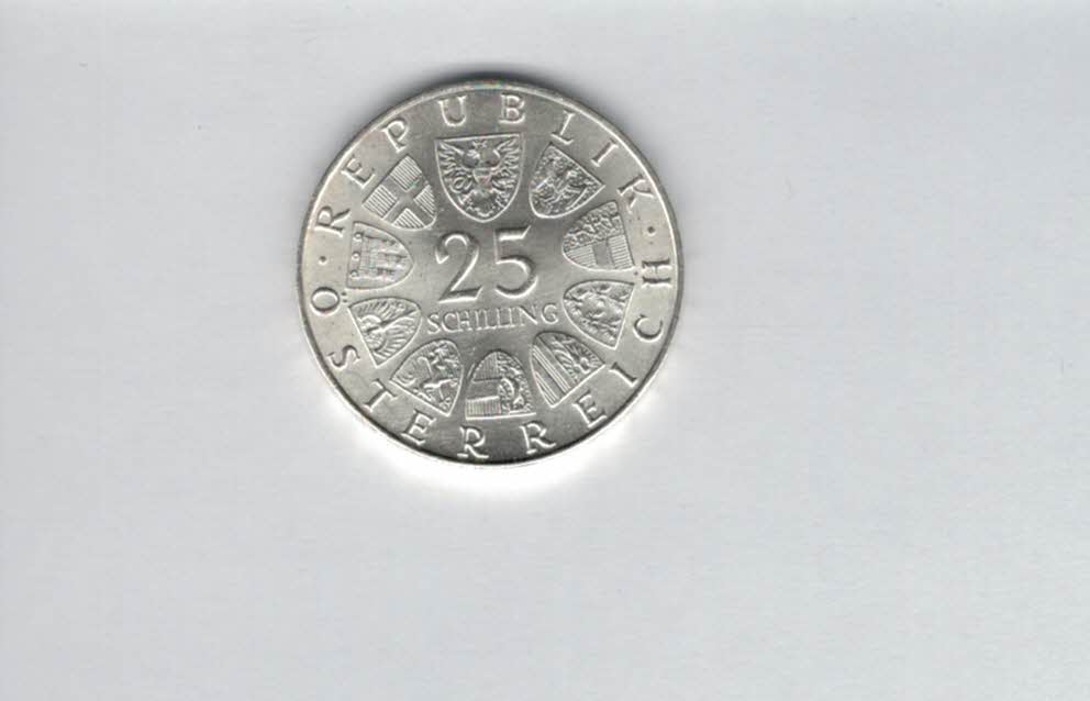  25 Schilling 1972 Carl Michael Ziehrer silber 10,4g fein Österreich 2.Rep Spittalgold9800 (04588/18   