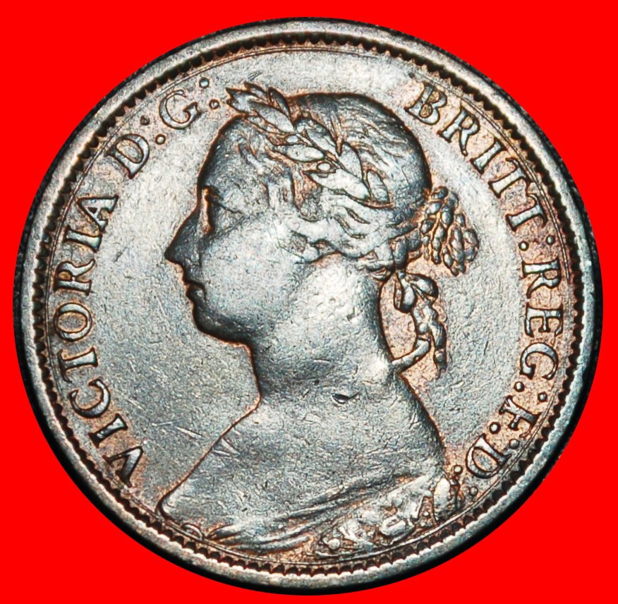  Ⰿ MISTRESS OF SEAS (1874-1895): GREAT BRITAIN ★ FARTHING 1885 SHIP! VICTORIA★LOW START ★ NO RESERVE!   