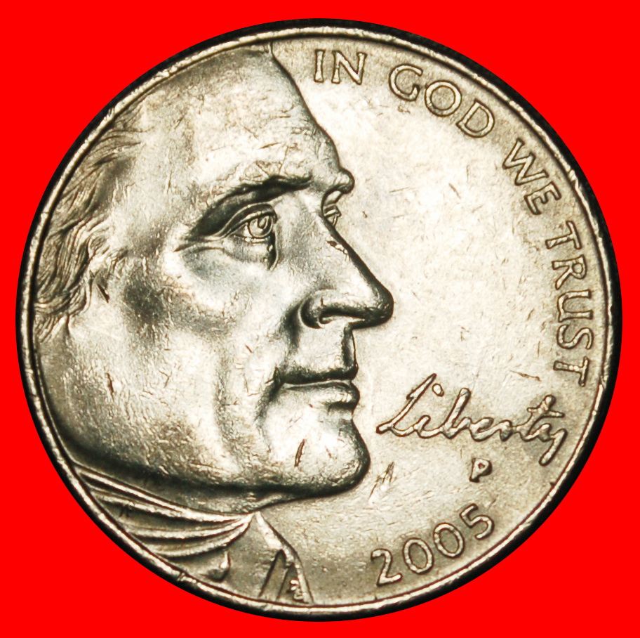  Ⰿ LEWIS & CLARK 1805: USA ★ 5 CENTS 2005P BISON! JEFFERSON (1801-1809)★LOW START ★ NO RESERVE!   