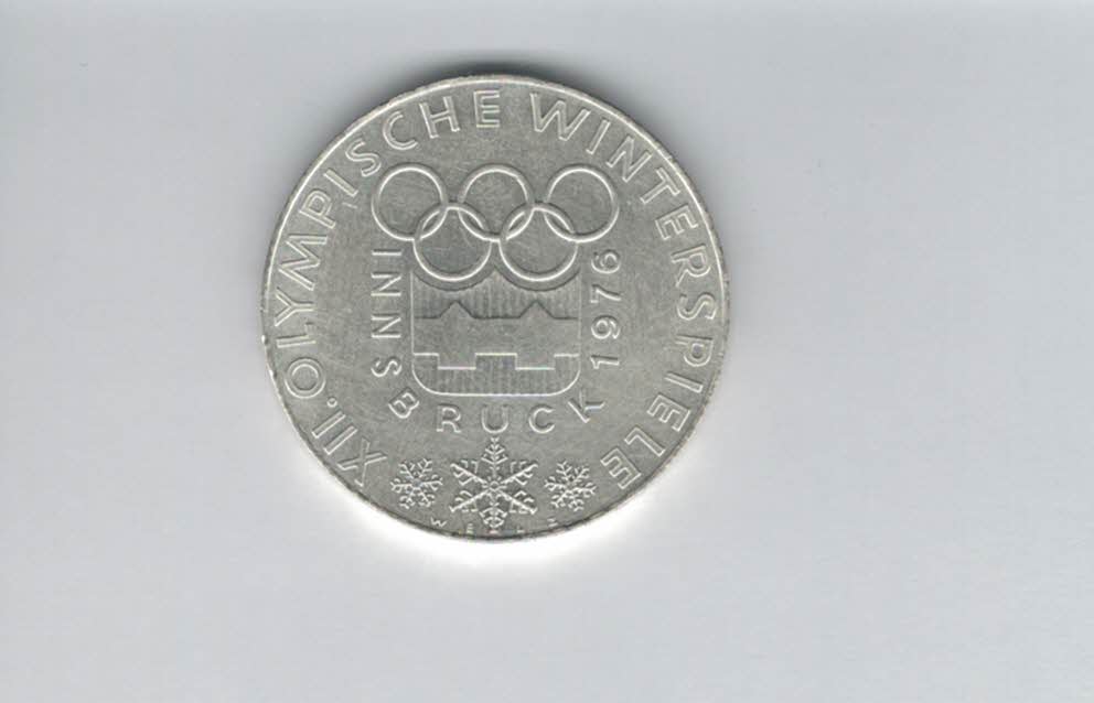  100 Schilling 1974 Olympische Winterspiele 1976 Innsbruck 15,36 Fein silber Österreich (01914/1)   