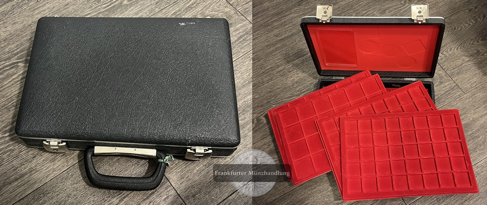  Münzkoffer in Kunstleder gebraucht 5 Laden FM-Frankfurt   