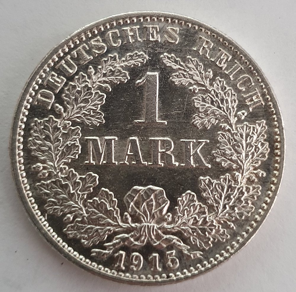  1 Mark 1915 G Kaiserreich Stgl. #5   