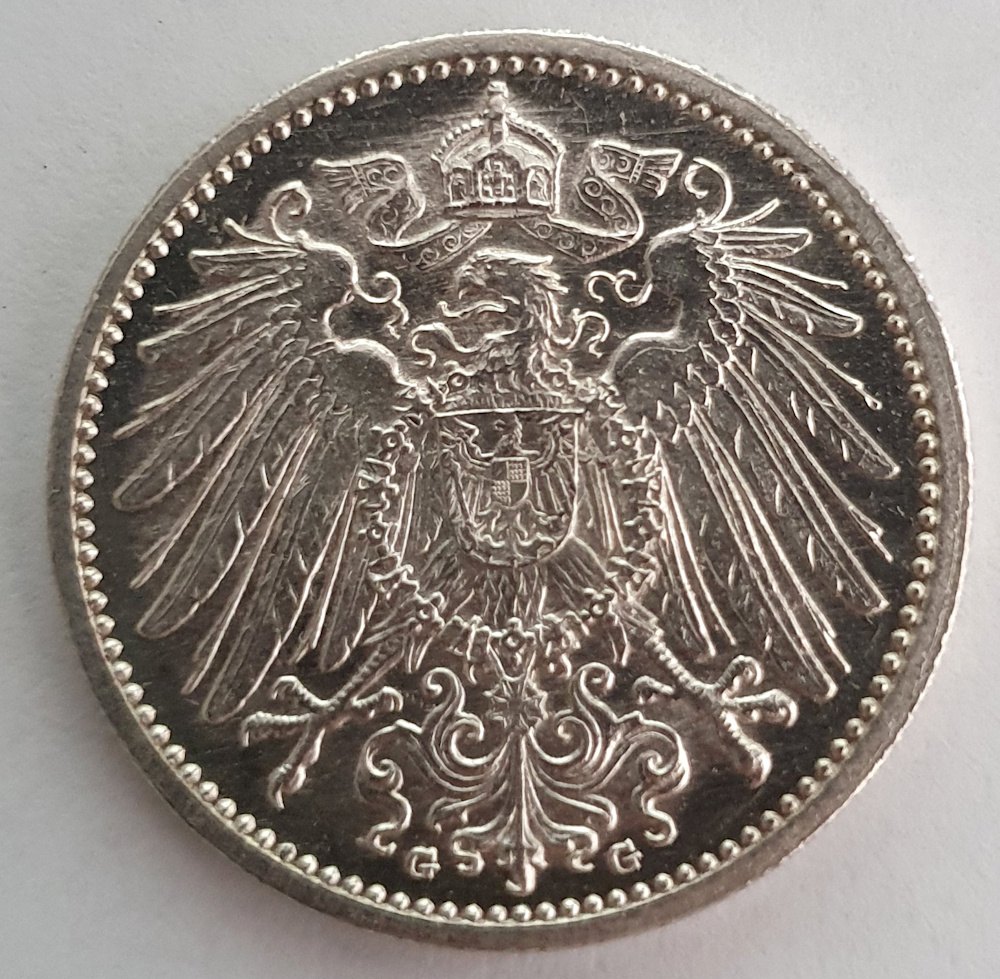  1 Mark 1915 G Kaiserreich Stgl. #5   