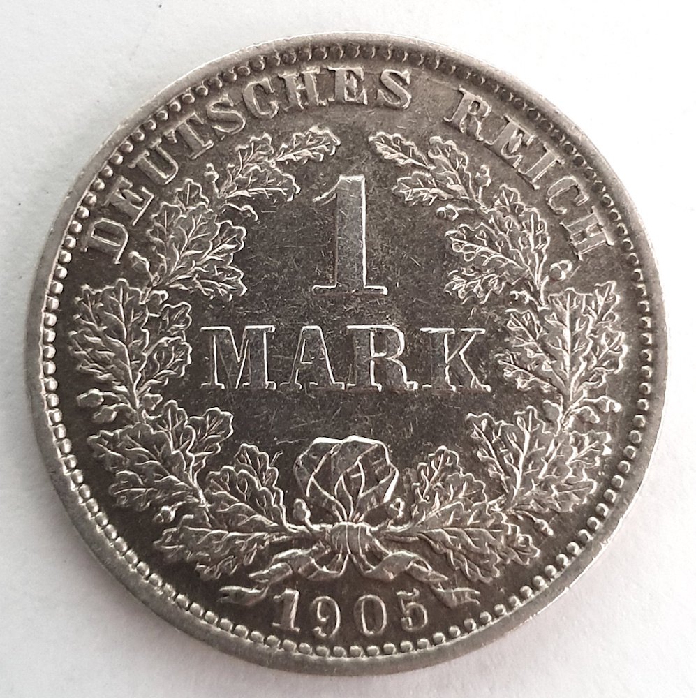  1 Mark 1905 E Kaiserreich ss/vz #6   