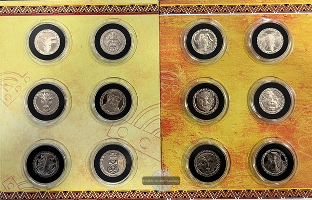  Sierra Leone 12x 1 Dollar African Animals Set 2023 FM-Frankfurt   