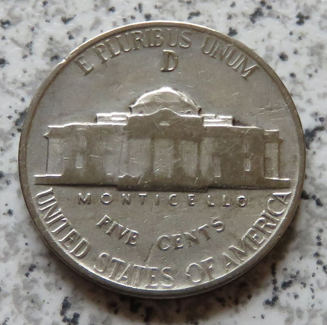  USA 5 Cents 1943 D, Silber   