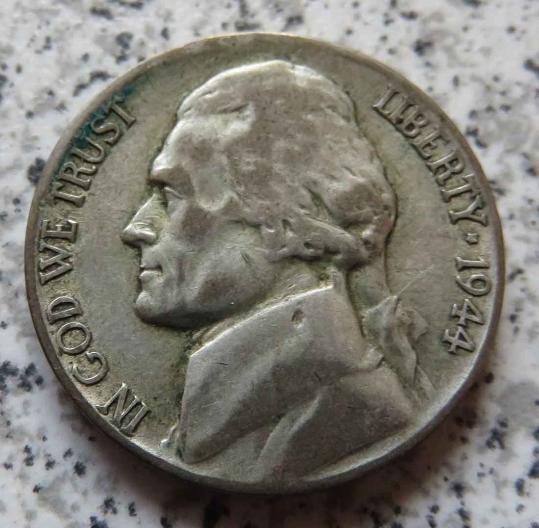  USA 5 Cents 1944 S, Silber   