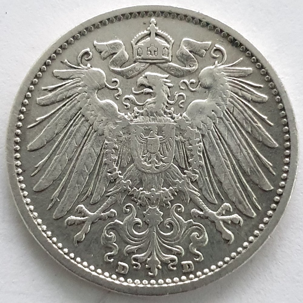  1 Mark 1904 D Kaiserreich ss/vz #8   