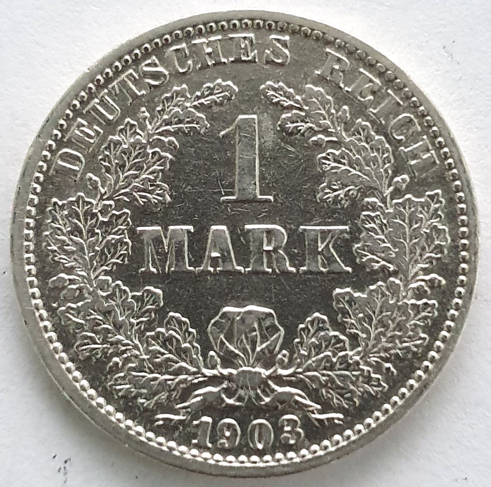  1 Mark 1903 J Kaiserreich ss #9   
