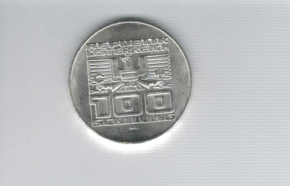  100 Schilling 1977 900 Jahre Festung Hohensalzburg silber/15,36g fein Österreich 2.Rep (01914/15)   