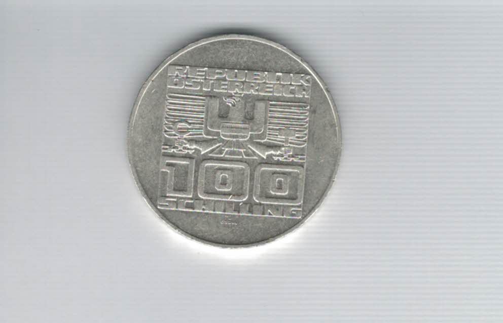  100 Schilling 1978 1100 Jahre Villach/Kärnten Ag 15,36g fein Österreich Spittalgold9800 (01914/19   