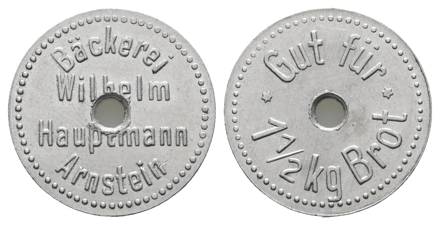  Bayern, Arnstein Bäckerei Wilhlem Hauptmann, Gut für 1 1/2 kg Brot; Menzel -   