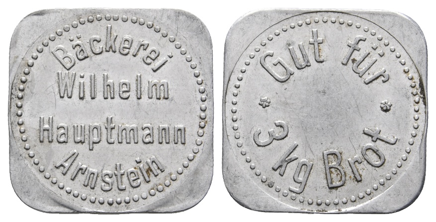  Bayern, Arnstein Bäckerei Wilhlem Hauptmann, Gut für 3 kg Brot; Menzel -   