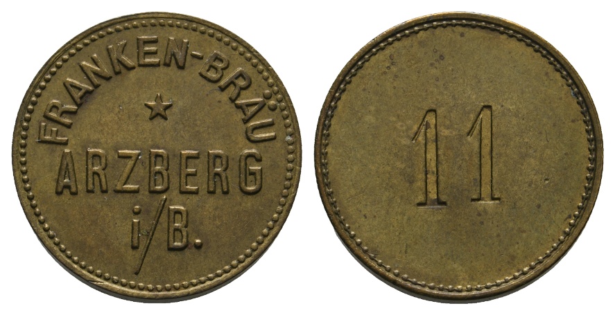  Bayern, Arzberg i/B. Franken-Bräu, Kontrollnummer: 11; Menzel 723   