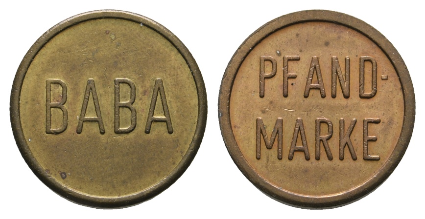  Bayern, Aschaffenburg, BABA, Pfandmarke; Menzel 747.1   