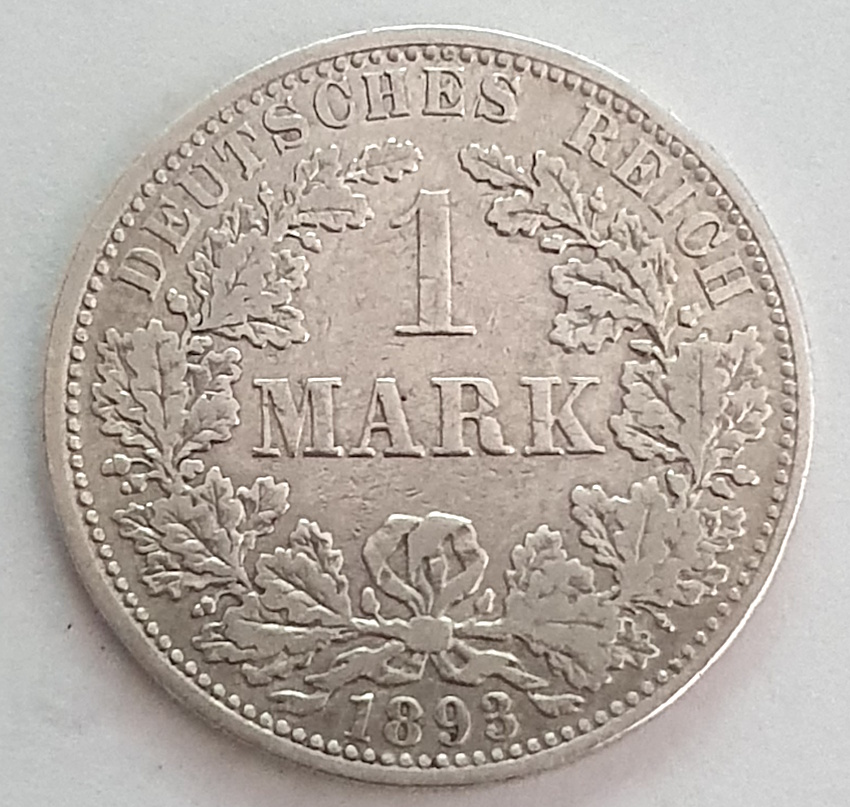  1 Mark 1893 A Kaiserreich ss #10   