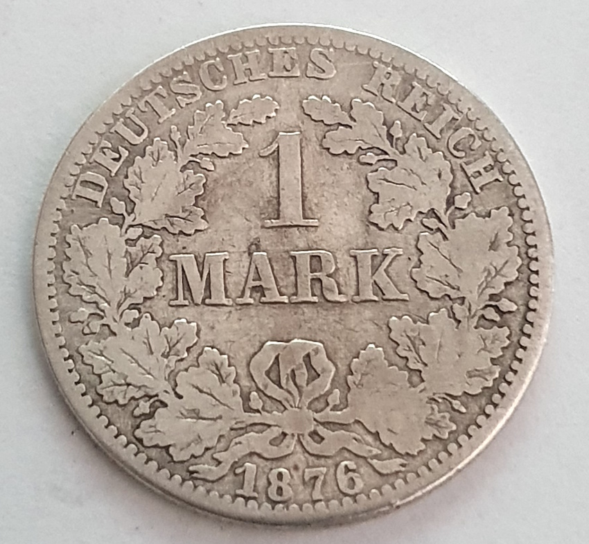  1 Mark 1876 A Kaiserreich s/ss #11   