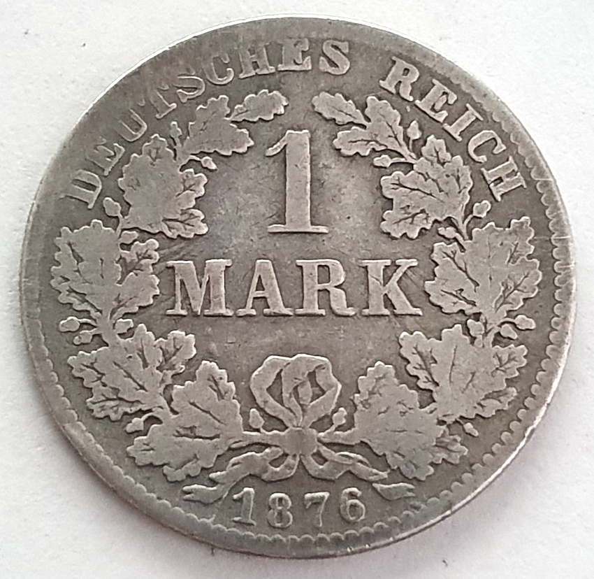  1 Mark 1876 H Kaiserreich s #14   