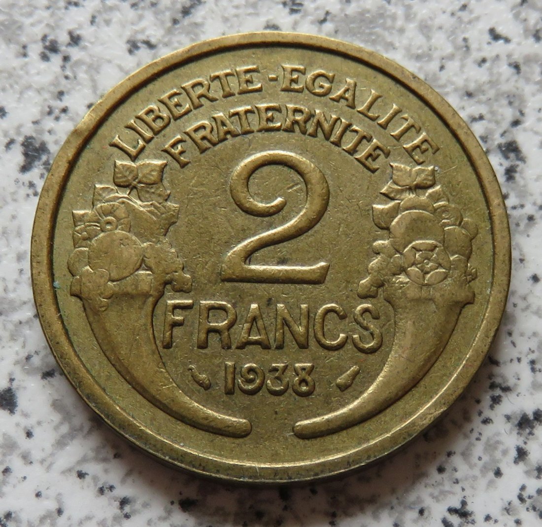  Frankreich 2 Francs 1938   