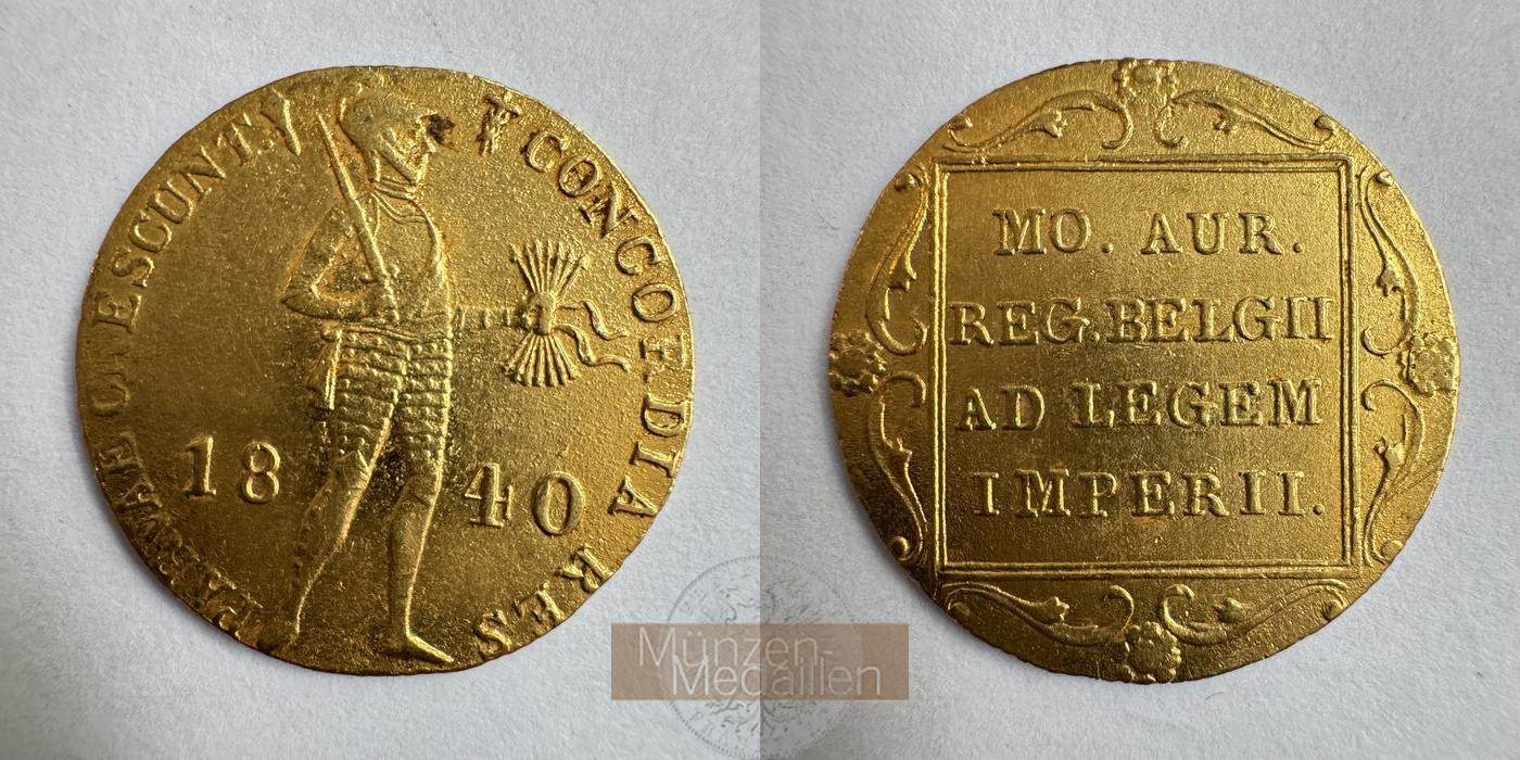  Niederlande 1 Ducat (Trade Coinage) 1840 (1817-1840) MM-Frankfurt KM#50 Feingold: 3,44g   