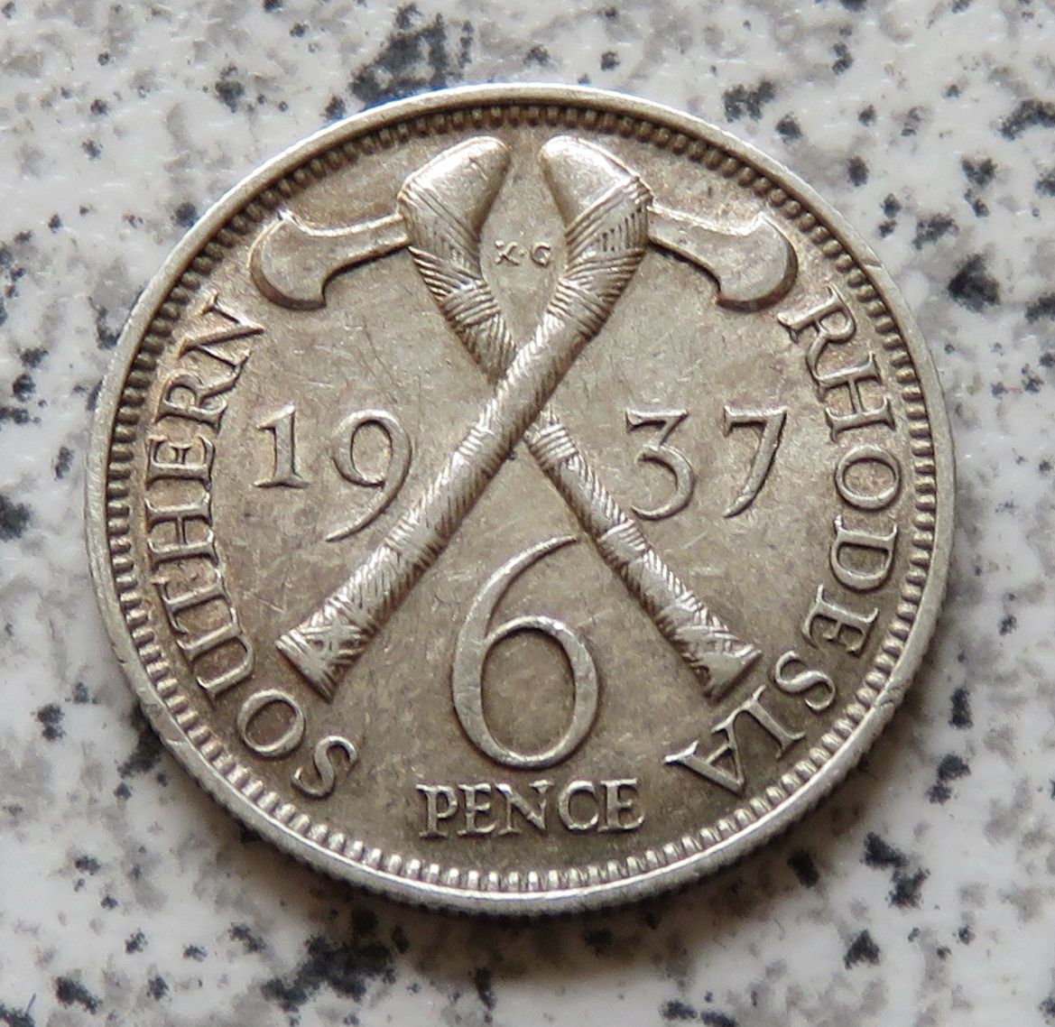  Südrhodesien 6 Pence 1937   