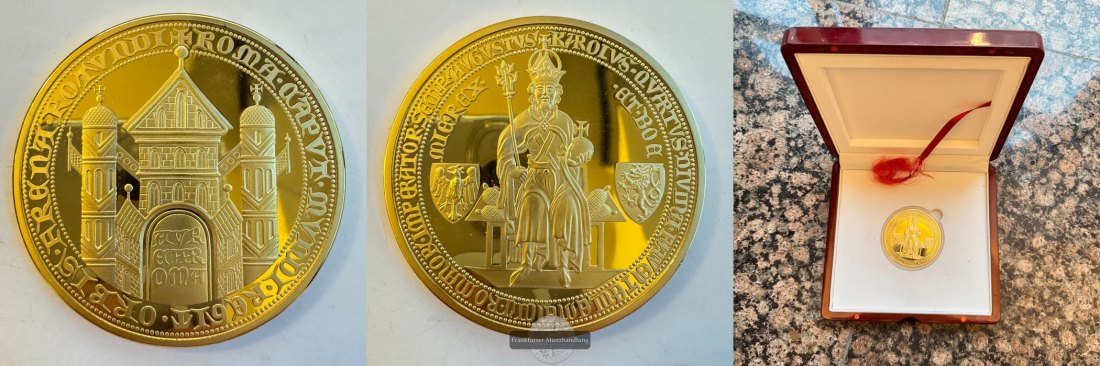  Golden Bull/Goldener Bulle Medaillenkopie o.J. FM-Frankfurt versch. Material & vergoldet   