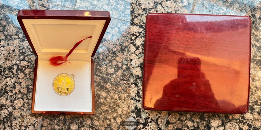  Golden Bull/Goldener Bulle Medaillenkopie o.J. FM-Frankfurt versch. Material & vergoldet   