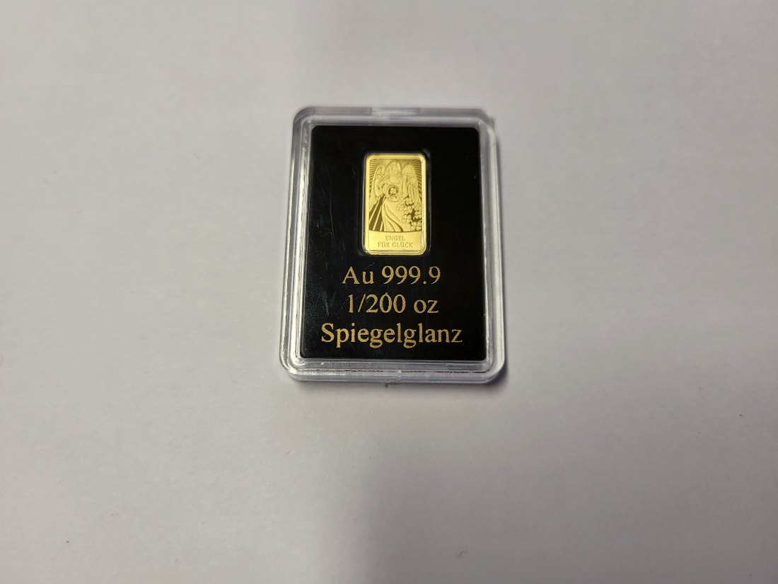  Goldbarren 1/200 Oz Engel für Glück Österreich Spittalgold9800 (5527   