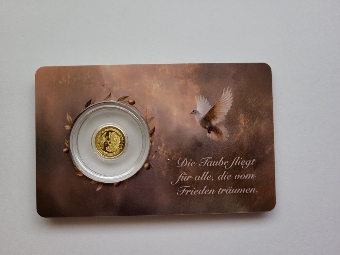  25 Dollar 2025 Friedenstaube Goldbarren 0,5g 9999 Spittalgold9800 (5525   