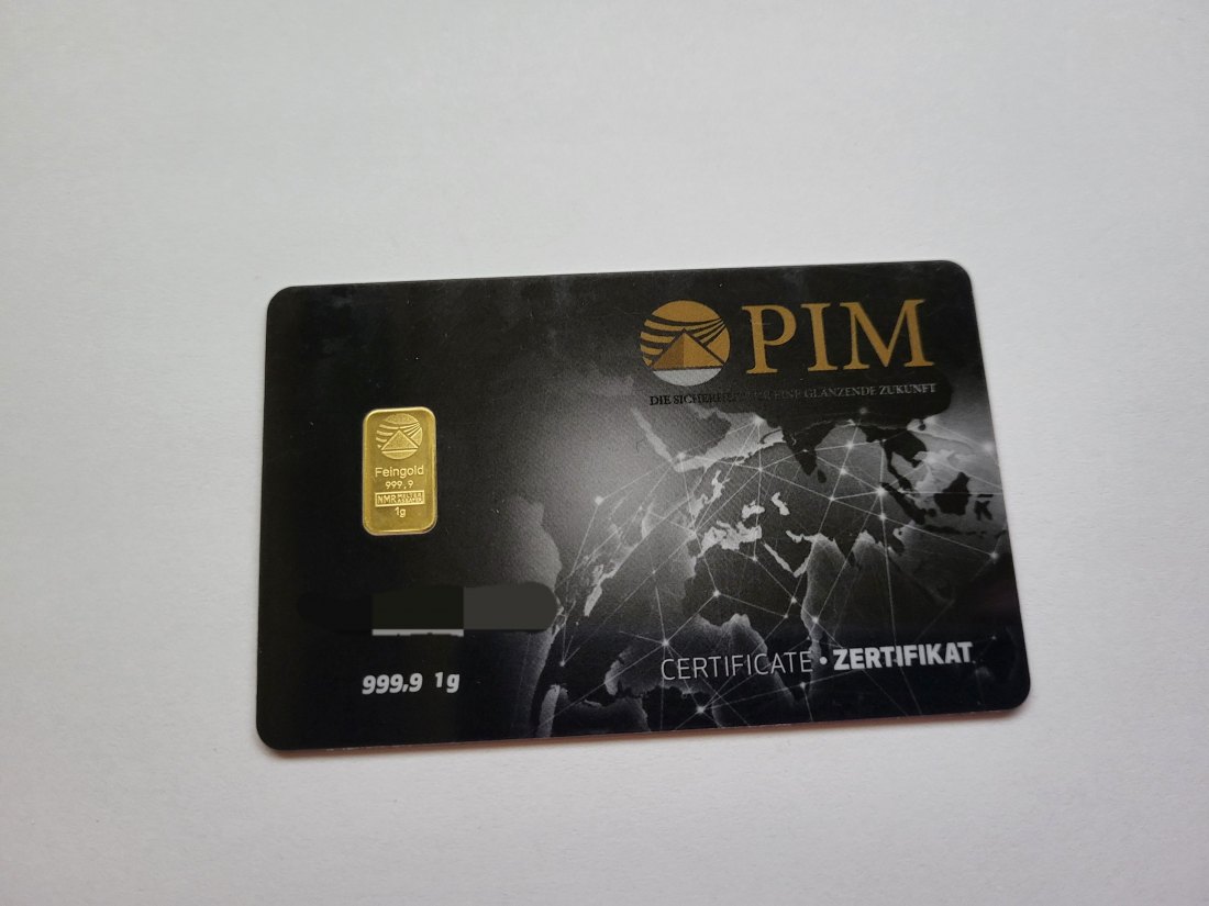  Goldbarren 1g PIM 999,9 Au Spittalgold9800 (4752   
