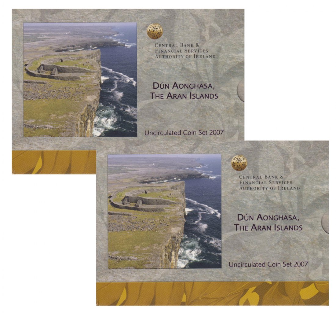  Offiz. 2x  Euro-KMS Irland *Dùn Aonghasa auf Inis Mor* 2007 nur 20.000St!   