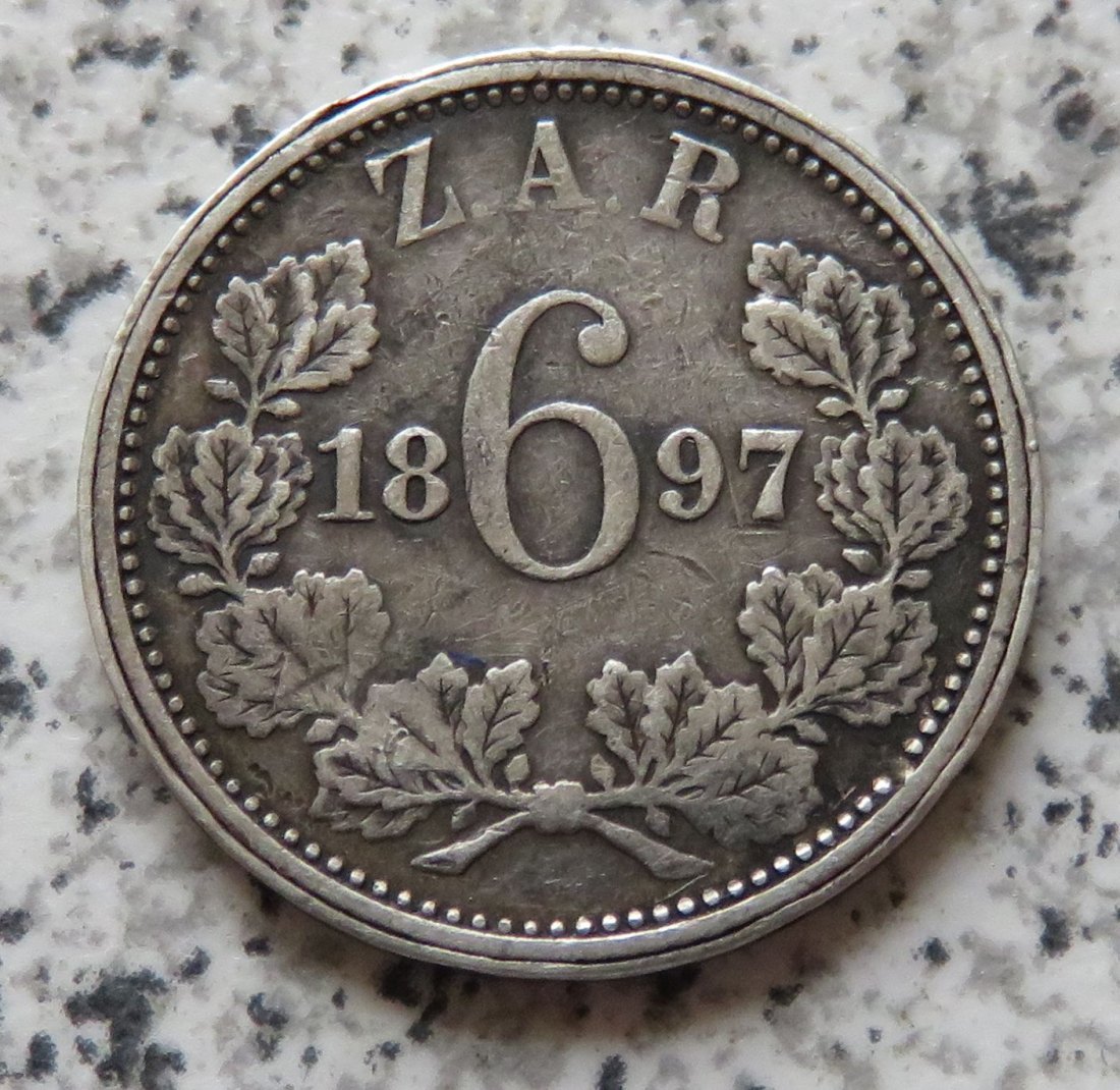  Südafrika 6 Pence 1897   