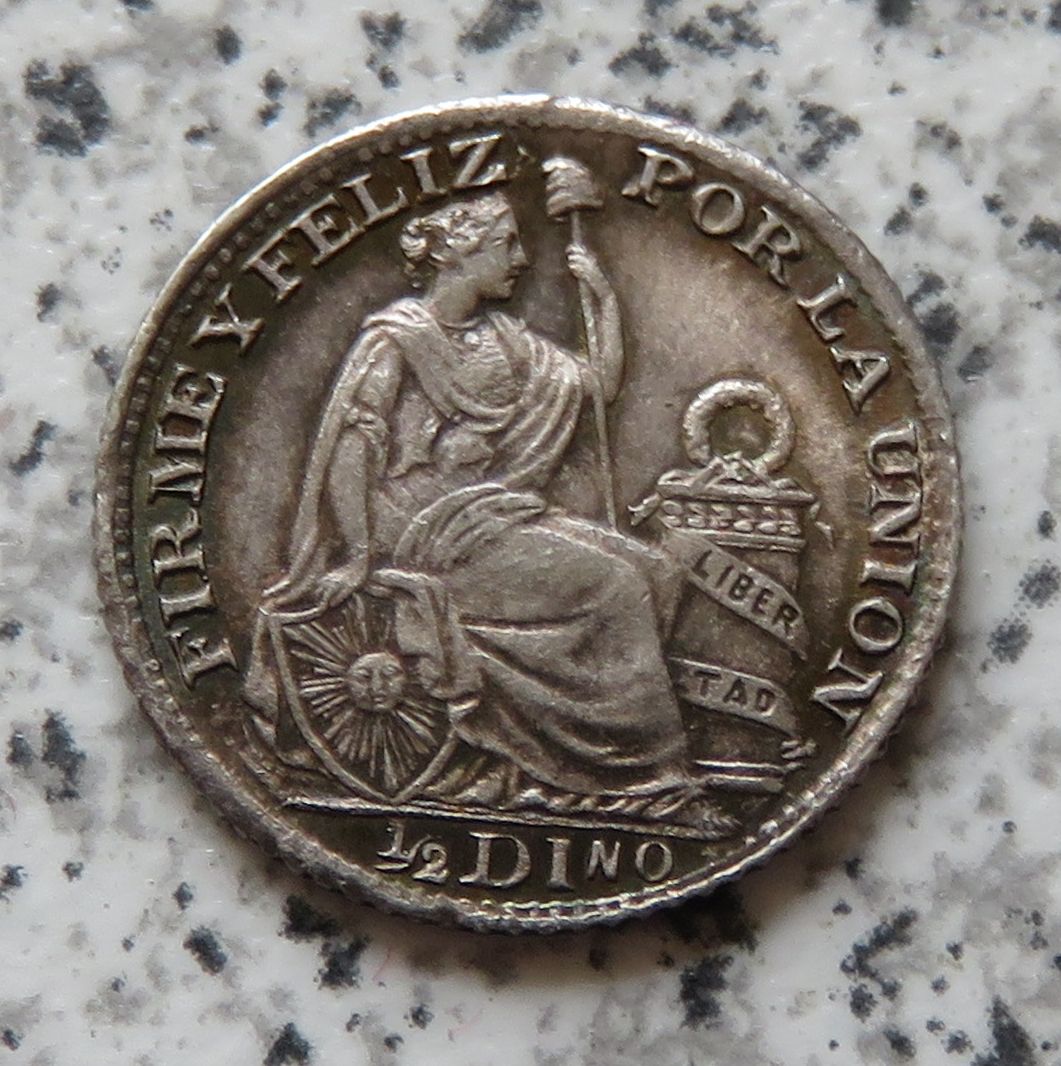  Peru 1/2 Dinero 1895   