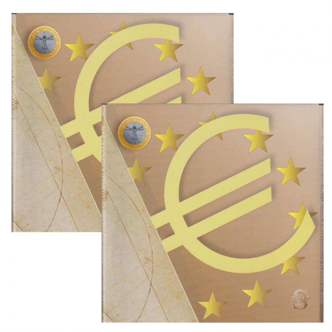  Offiz. 2x Euro-KMS Italien 2003 nur 50.000St!   