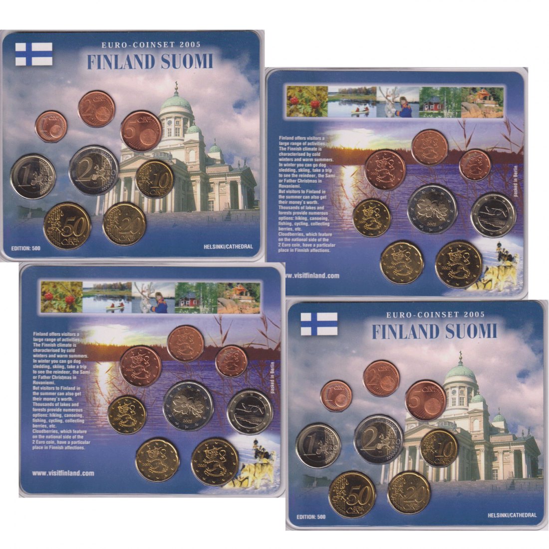  Offiz. 2x Sonder-KMS Finnland *Dom zu Helsinki* 2005 nur 500St!   