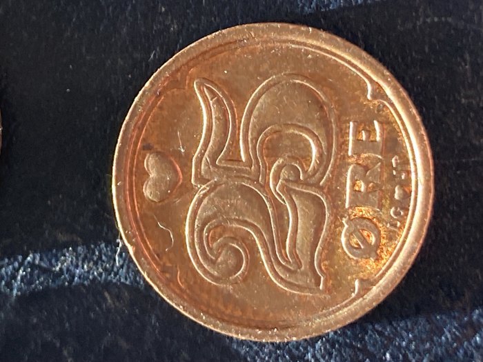  Münze Münzen Umlaufmünze Dänemark 25 Öre 1999   