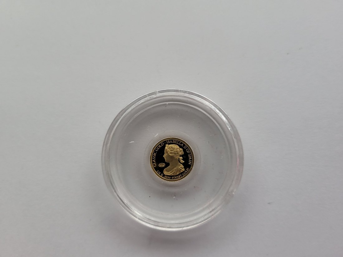  1 Dollar 2016 Isabella II of Spain Goldmünze 0,5g 9999 Samoa Spittalgold9800 (5525   