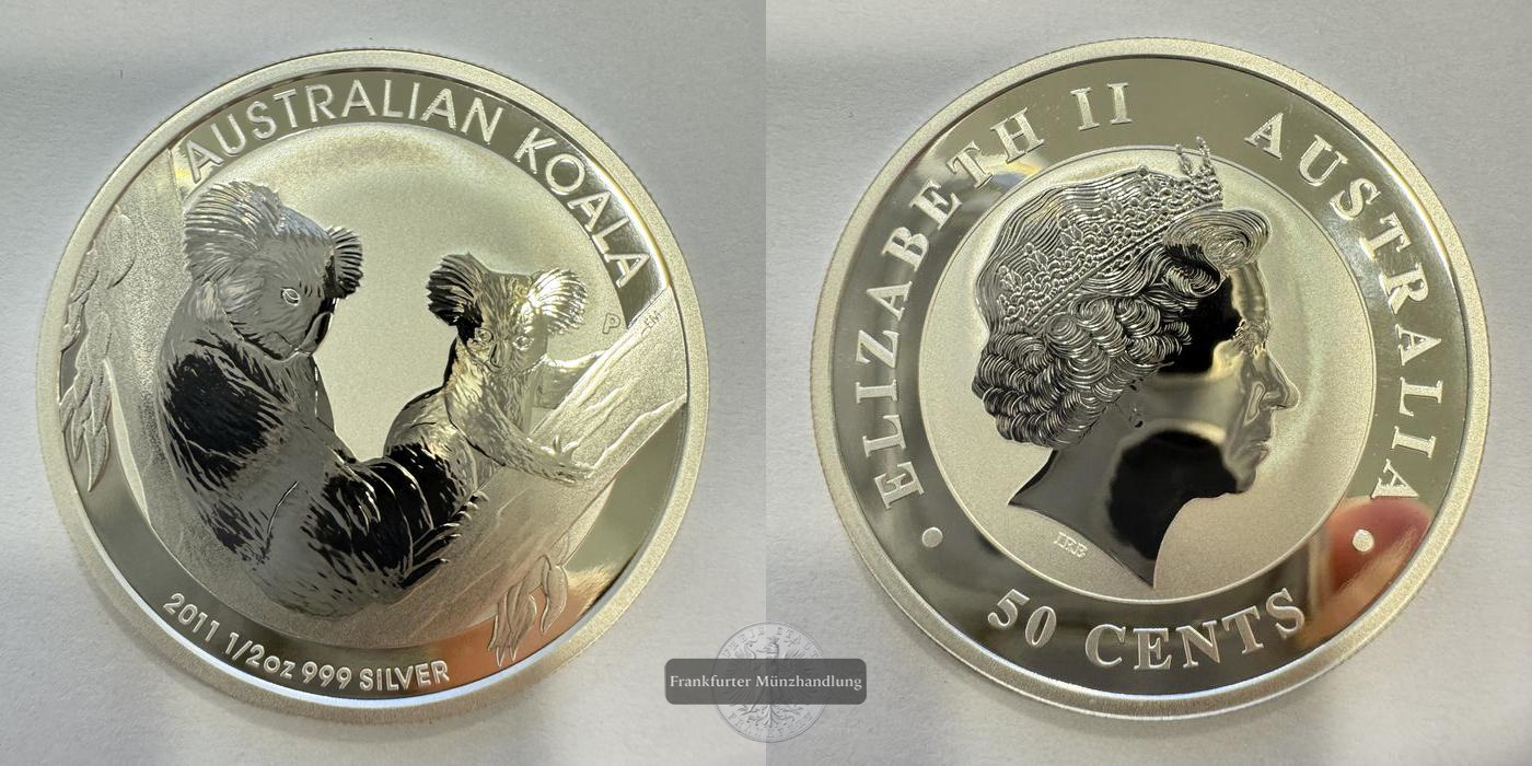  Australien 50 Cents Koala 2011 FM-Frankfurt N#41460 Feinsilber: 15,55g   