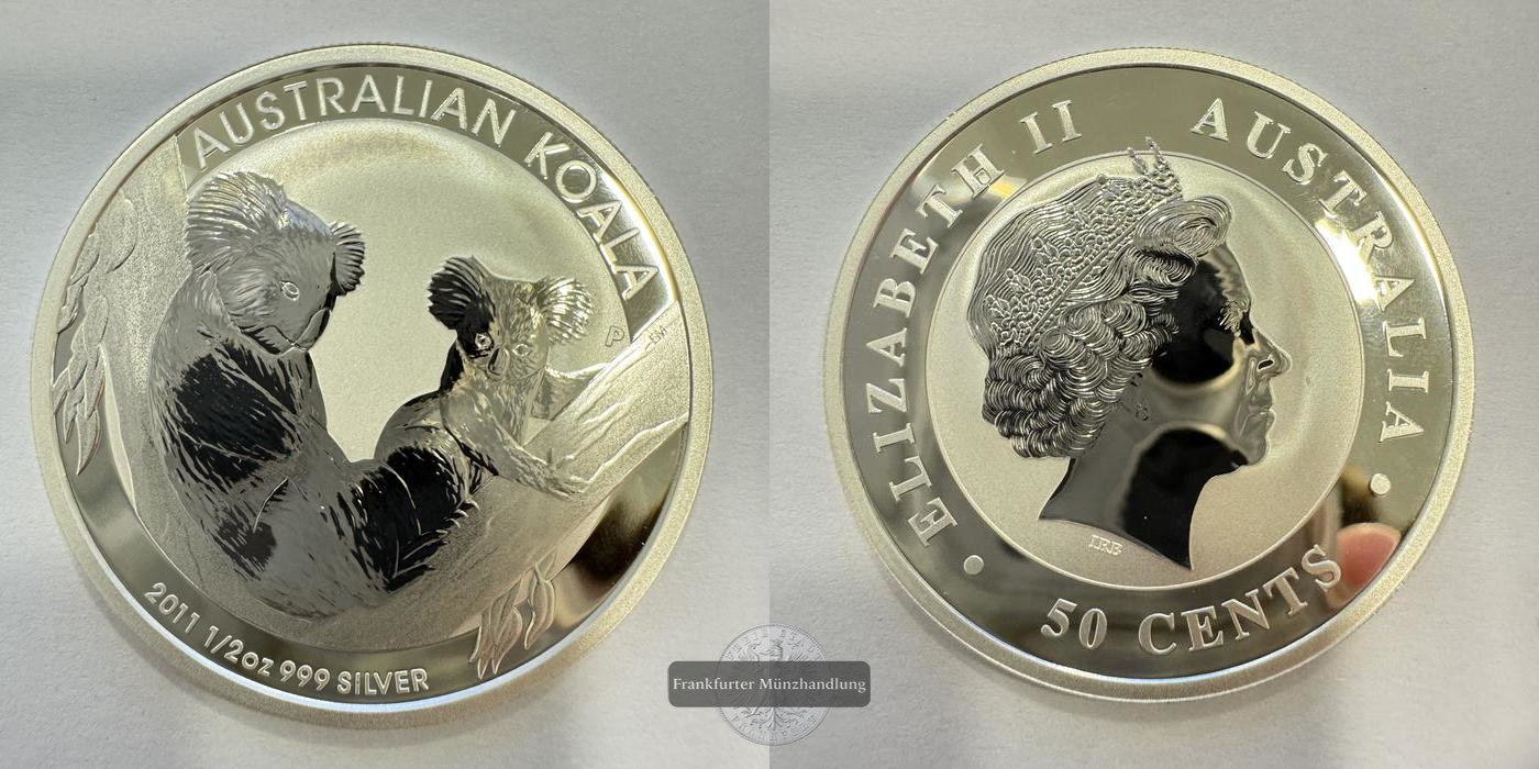  Australien 50 Cents Koala 2011 FM-Frankfurt N#41460 Feinsilber: 15,55g   