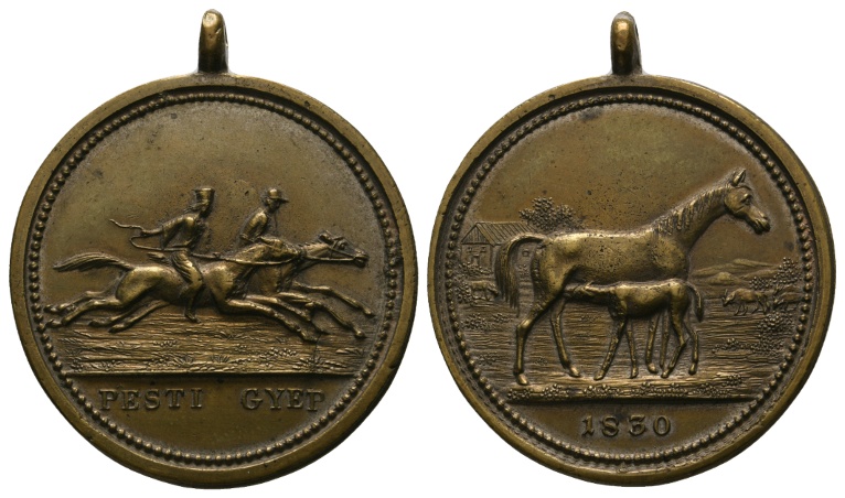  Österreich/Ungarn - Bronzemedaille 1830; tragbar, 24,95 g; Ø 42,8 mm   