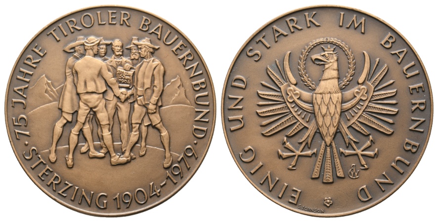  Österreich, Sterzing - Bronzemedaille 1979; 30,85 g; Ø 44,8 mm   